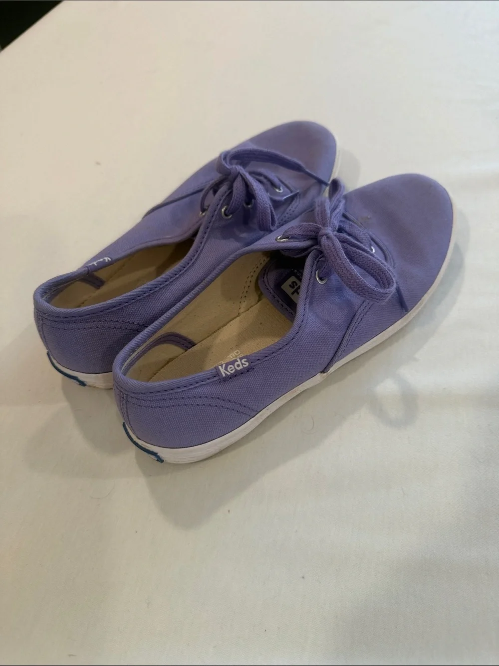 Keds Lavender Canvas Lace-Up Sneakers